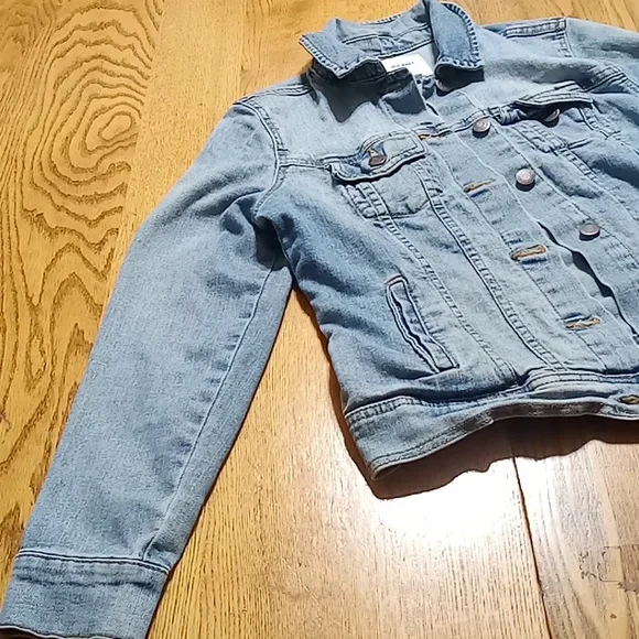 OLD NAVY Jeans Jacket Womens XS BLUE Denim Preowned Coat Winter Used Spring - Picture 9 of 9